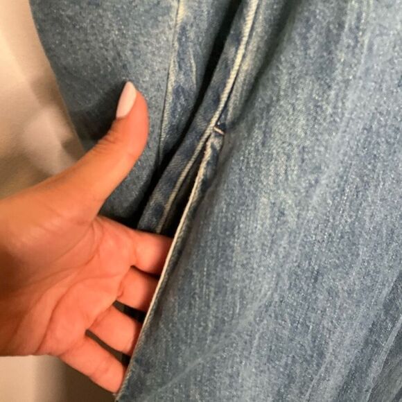 Zara Denim Minimalist Midi Dress - Picture 6 of 7